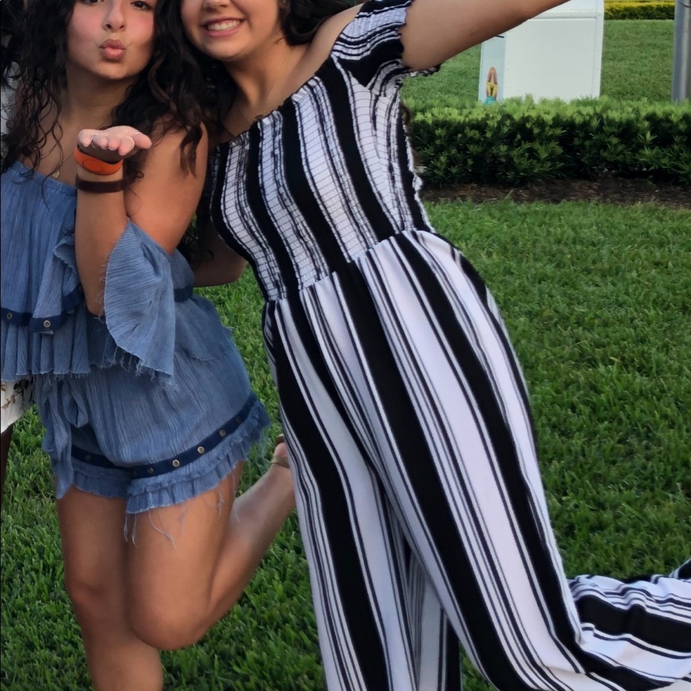 striped jumpsuit
